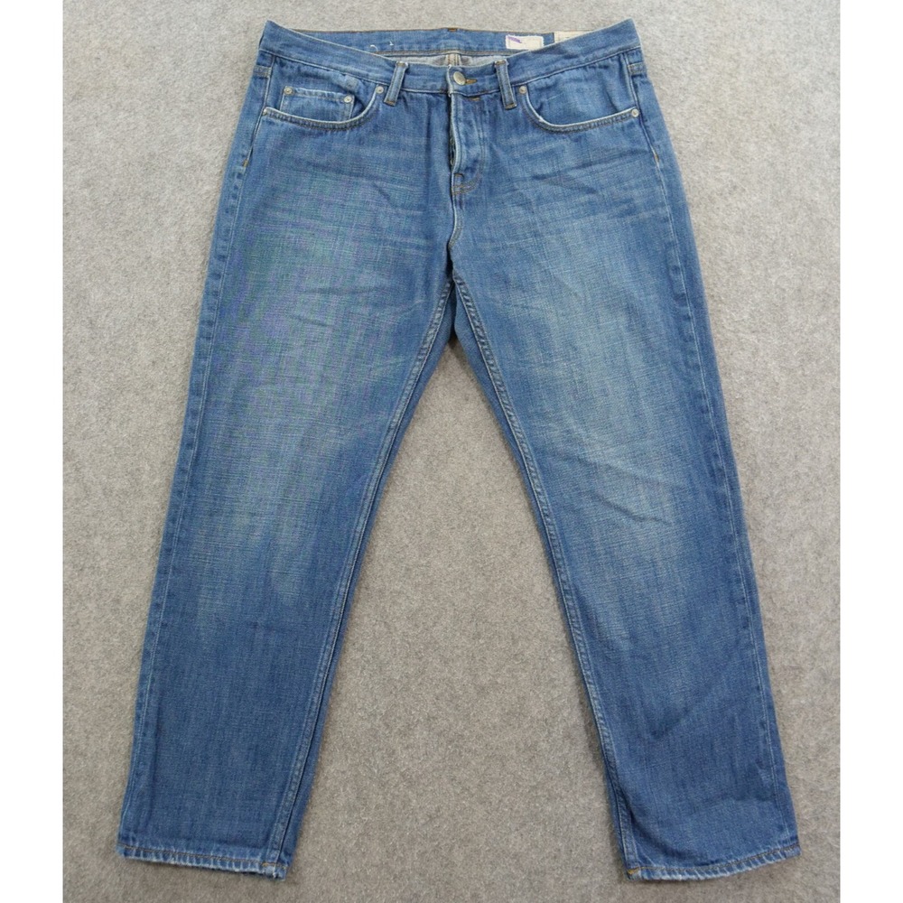 All Saints Jeans Womens 31 Blue Indigo Boys Boyfriend  Jean Straight Denim